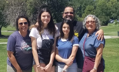 Dawn Gould enjoying the day with her Mother, Brother & Nieces